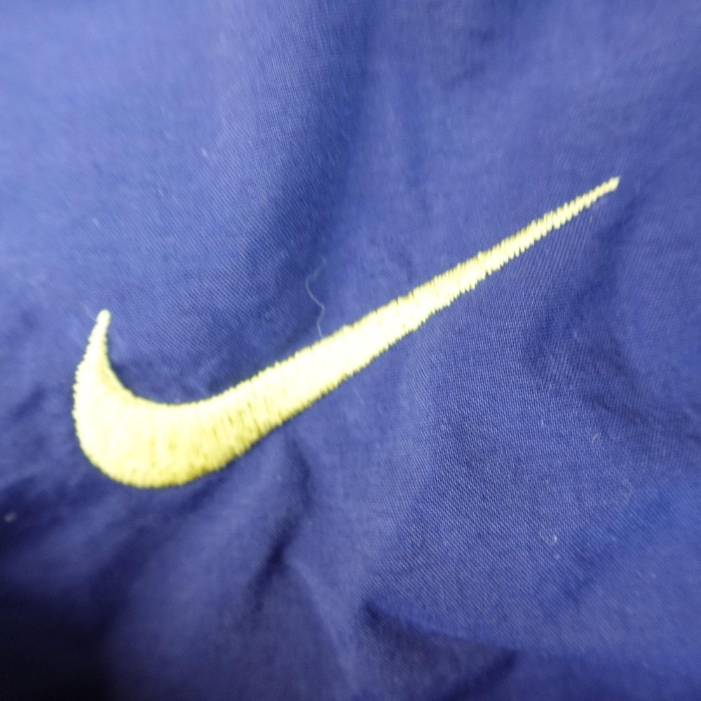 VTG Michigan Wolverines Jacket Mens L Blue NCAA Football Nike Pullover 1/4 Zip - Picture 4 of 14